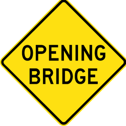 Warning for a movable bridge.