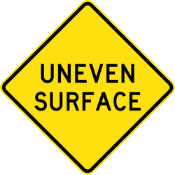 Warning for a bad road surface.