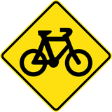 Warning for cyclists.