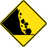 Warning for falling rocks.