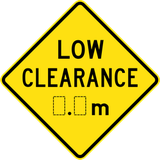 Warning for a height restriction.
