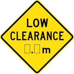 Warning for a height restriction.