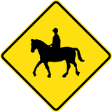 Warning for equestrians.