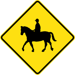 Warning for equestrians.