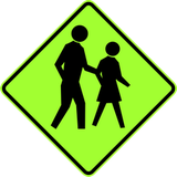 Warning for pedestrians.