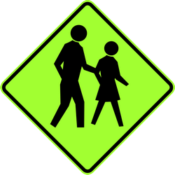 Warning for pedestrians.