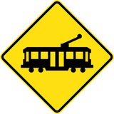 Warning for trams.