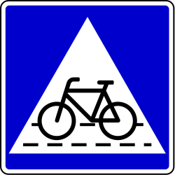 Radfahrerüberweg.