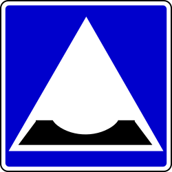 Fahrbahnsenke.