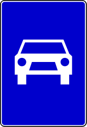 Beginn einer Kraftfahrstraße.
