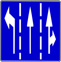 Übersicht der Fahrstreifen und Fahrtrichtungen.