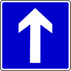 Einbahnstraße.