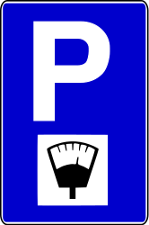 Parken nur gegen Gebühr.
