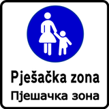 Início de zona pedonal.