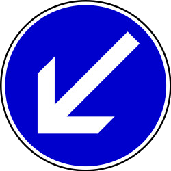 Pass obstacle on the left.