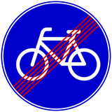 Fim de via obrigatória para ciclistas.