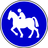 Via obrigatória para cavaleiros.