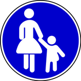 Via obrigatória para peões.
