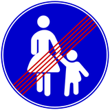 Fim de via obrigatória para peões.