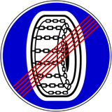 Fim de obrigação de correntes para neve.