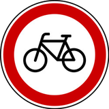Ciclistas proibidos.