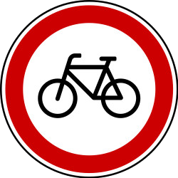 Cyclists prohibited.