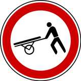 Carrinhos de mão proibidos.