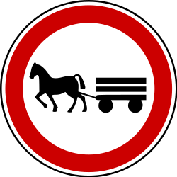 Horsecarts prohibited.