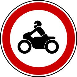 Motorcycles prohibited.