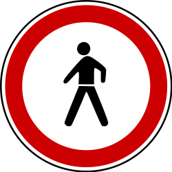 Pedestrians prohibited.