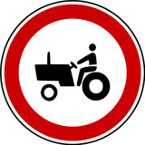 Tratores proibidos.