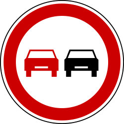 Overtaking prohibited.