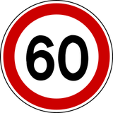 Início de limite de velocidade.