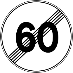 End of the speed limit.