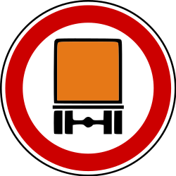 Vehicles carrying dangerous goods prohibited.