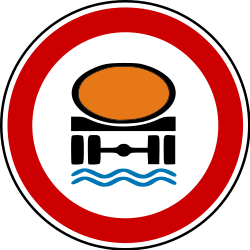 Vehicles carrying water-polluting substances prohibited.