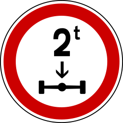 Vehicles exceeding the axle-load limit prohibited.