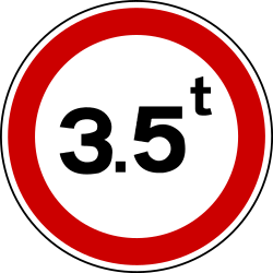 Vehicles heavier than indicated prohibited.