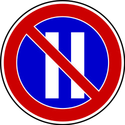 Parking prohibited on even dates.