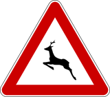 Aviso de cruzamento de veados.