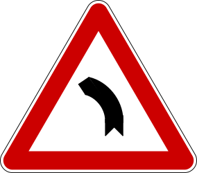 Curva à esquerda.