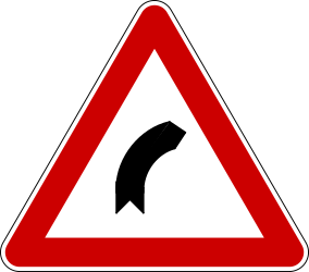 Curva à direita.