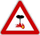 Aviso de risco de incêndio.