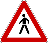 Aviso de peões.