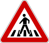 Aviso de passagem para peões.