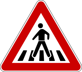 Aviso de passagem para peões.