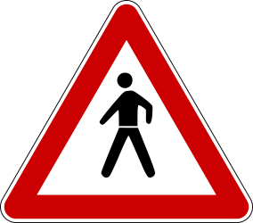 Aviso de peões.