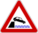 Aviso de cais ou margem.
