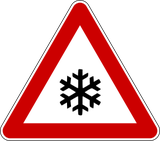 Aviso de neve e água-neve.