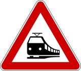 Passagem de nível sem barreiras.